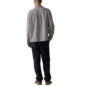 McTavish Hemp Stripe Long Sleeve Shirt - White Multi
