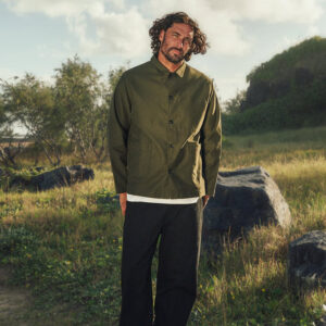 McTavish Moleskin Worker Shirt - Dark Green