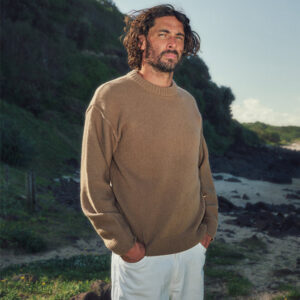McTavish - Reverse Seam Knit - Dark Tan