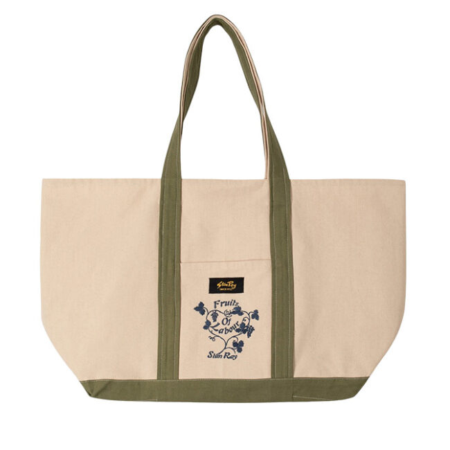 Stan Ray Boat Tote - Natural/Olive Salteen