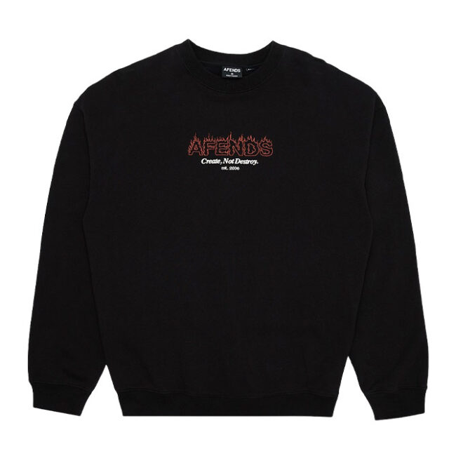 Afends Ember Crew Neck - Black