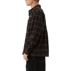Afends Terror Flannel Shirt - Black Check