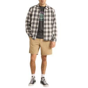 Rhythm Plaid LS Flannel Shirt - Ash