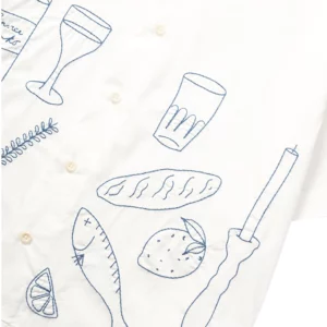 Service Works Light Twill Picnic Short Sleeve Shirt - Off White