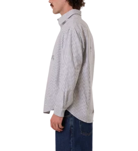 Thrills Occasions Filter Long Sleeve Shirt - Black Stripe