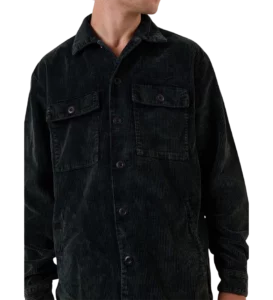 Thrills Reality Long Overshirt - Black/Turkish Coffee