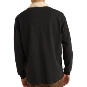 Rhythm Hayes LS Rugby Polo - Black