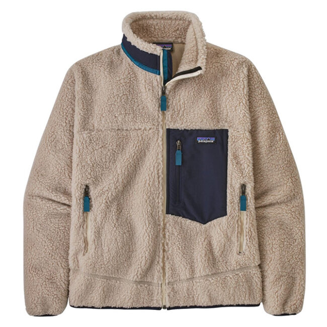 Patagonia M's Classic Retro-X Jacket - Natural w/Smolder Blue