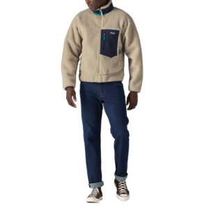 Patagonia M's Classic Retro-X Jacket - Natural w/Smolder Blue