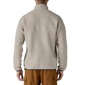 Patagonia M's LW Synch Snap-T P/O - Oatmeal Heather w/Smolder Blue
