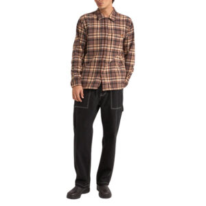 Rhythm Albert Check LS Shirt - Almond