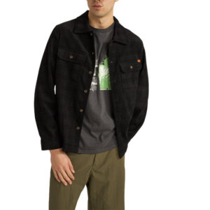 Rhythm Cord Check Overshirt - Black