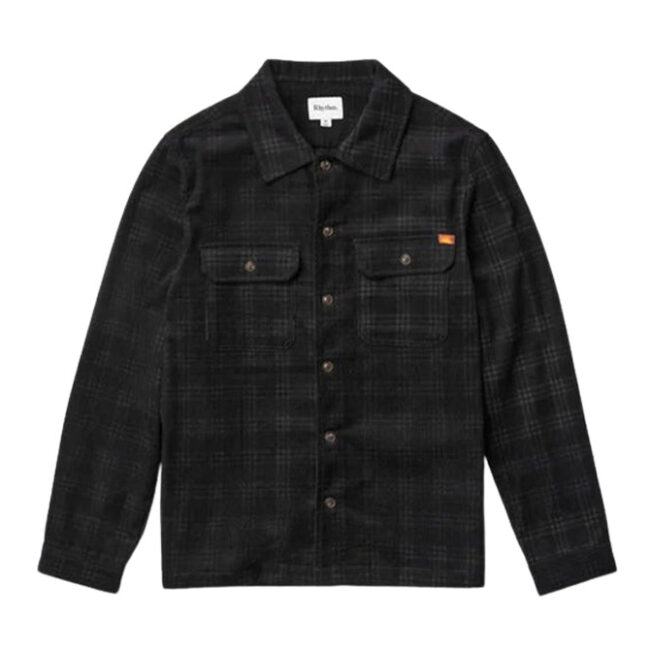 Rhythm Cord Check Overshirt - Black