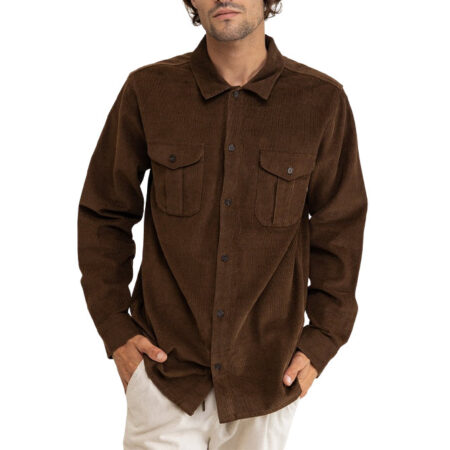 Rhythm Corduroy LS Shirt - Rust