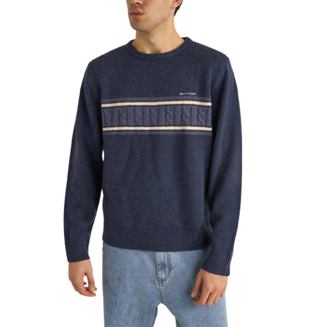 Rhythm Mohair Stripe Knit - Blue