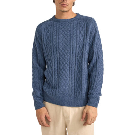 Rhythm Mohair Fishermans Knit - Slate