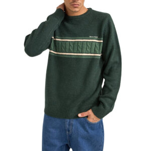 Rhythm Mohair Stripe Knit - Dark Green