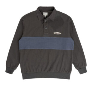 Rhythm Terry Vintage LS Rugby Shirt - Charcoal
