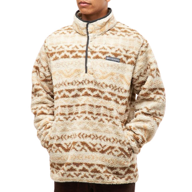 Columbia M Rugged Ridge Half Snap Fleece - Dark Stone/Delta Madras Multi
