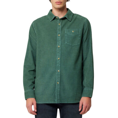 Rollas Waffle Cord Shirt - Trade Green