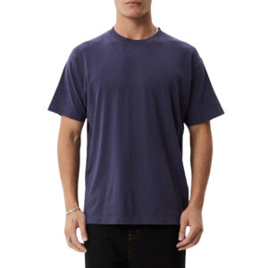 Afends Foundation Hemp Boxy Fit Tee - Washed Deep Sea
