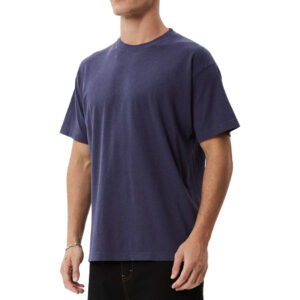 Afends Foundation Hemp Boxy Fit Tee - Washed Deep Sea