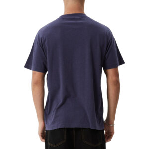 Afends Foundation Hemp Boxy Fit Tee - Washed Deep Sea