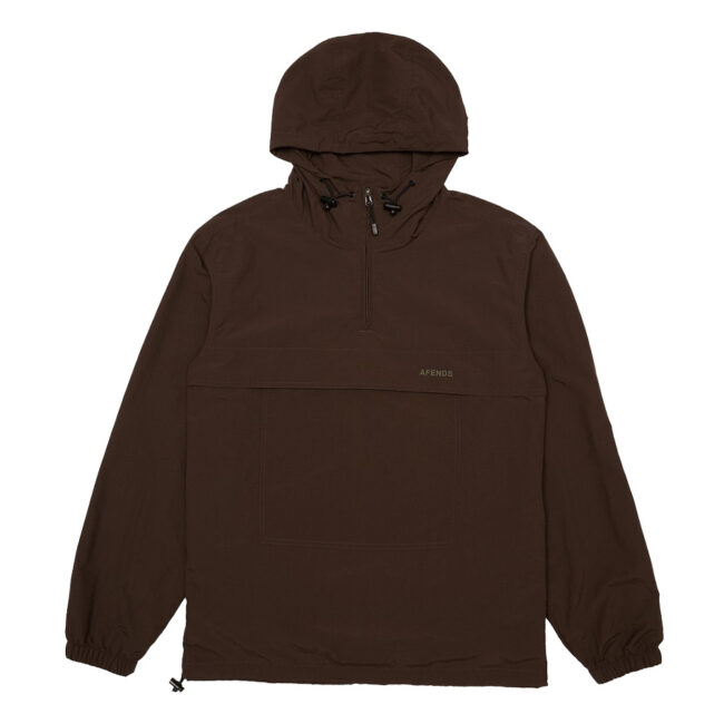 Afends System Recycled Water Resistant Spray Anorak - Coffee