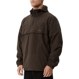 Afends System Recycled Water Resistant Spray Anorak - Coffee