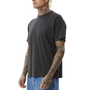 Afends Genesis Heavyweight Boxy Tee - Stone Black
