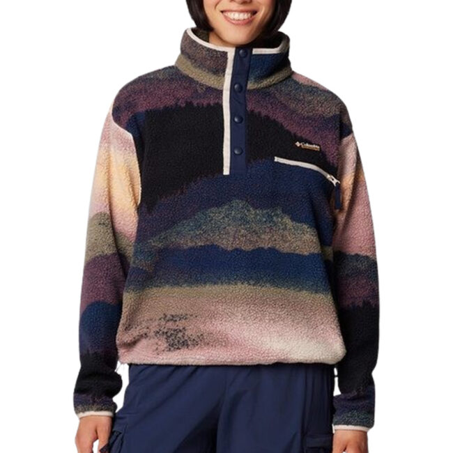Columbia M Helvetia II Printed Half Snap Fleece - Collegiate Navy