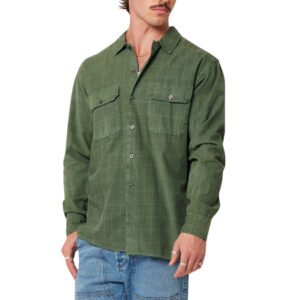 Rollas Ezy Cord LS Shirt - Thyme