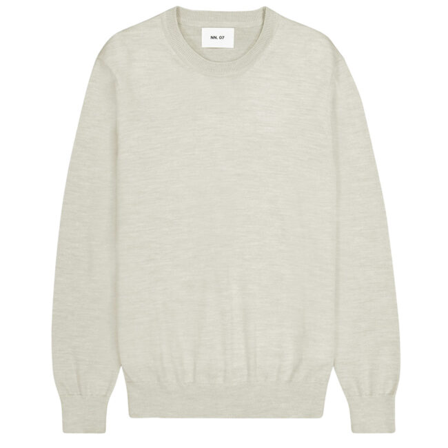 NN07 Ted 6605 Wool Sweater - Light Khaki Melange
