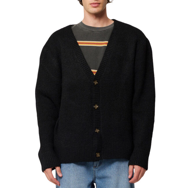Rollas Teddy Cardigan - Black