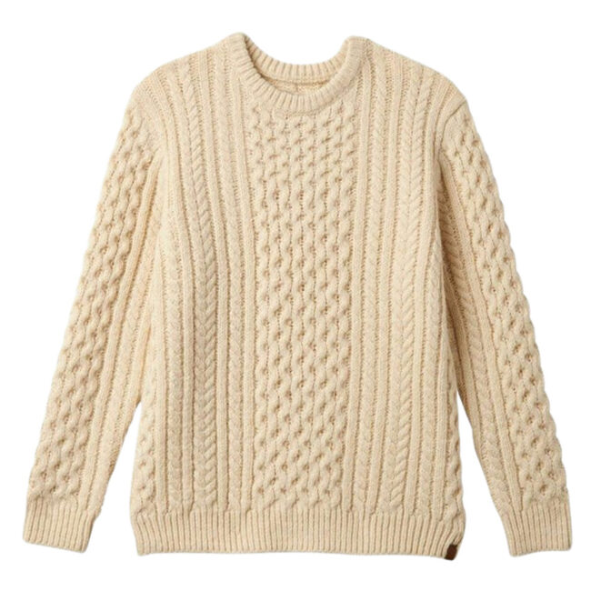 Brixton Classic Fisherman's Sweater - Oatmeal