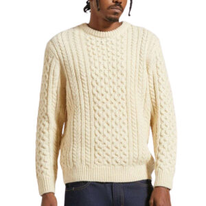 Brixton Classic Fisherman's Sweater - Oatmeal