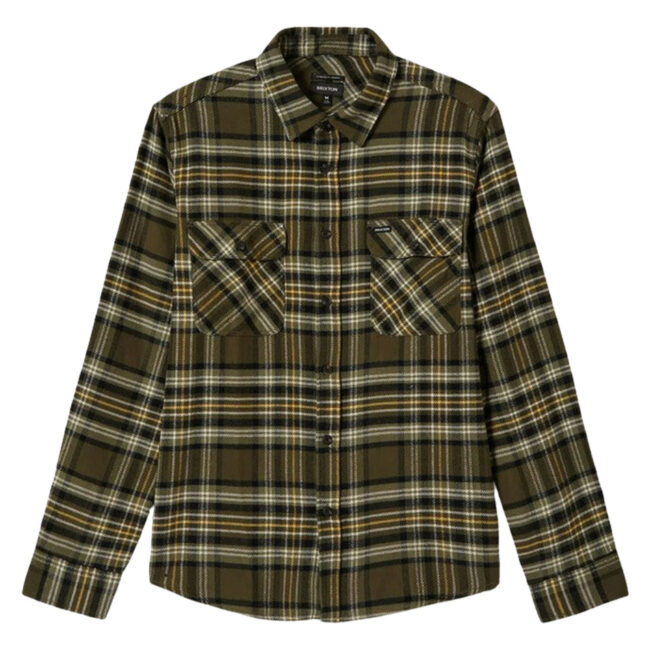 Brixton Bowery Flannel - Ivy Green/Olive Surplus/Black