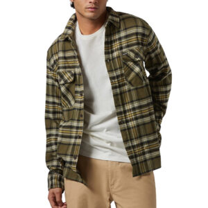 Brixton Bowery Flannel - Ivy Green/Olive Surplus/Black