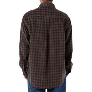 Thrills Union Cord Check Shirt Long Sleeve Shirt - Charcoal Rose