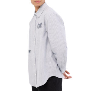 Thrills Occasions Lighten Up Long Sleeve Shirt - Insignia Blue Stripe
