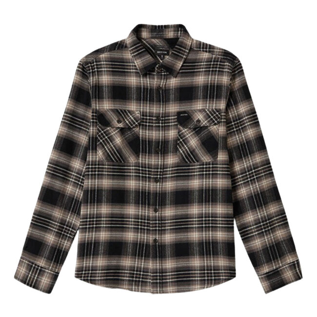 Brixton Bowery Flannel - Black/Charcoal/Beige