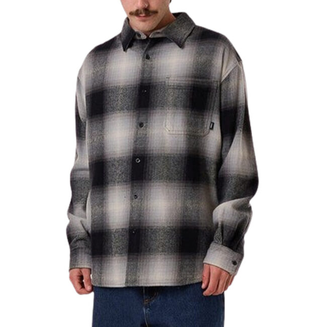 Thrills Barrio Long Sleeve Flannel Shirt - Black