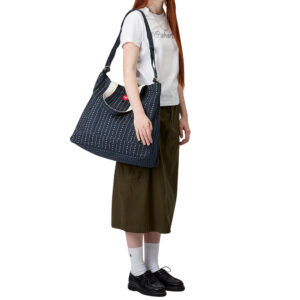 Carhartt Drewe Tote Bag - Heart C Pinstripe Ink/Natural