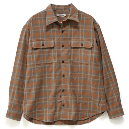S/Double Plaid L/S Overshirt - Sienna