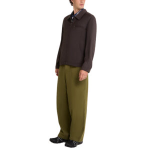 S/Double Gaberdine Zip Jacket - Brown