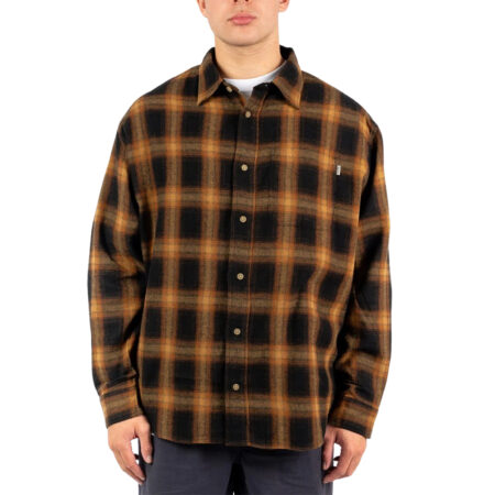 S/Double Plaid Classic L/S Shirt - Mustard