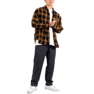 S/Double Plaid Classic L/S Shirt - Mustard