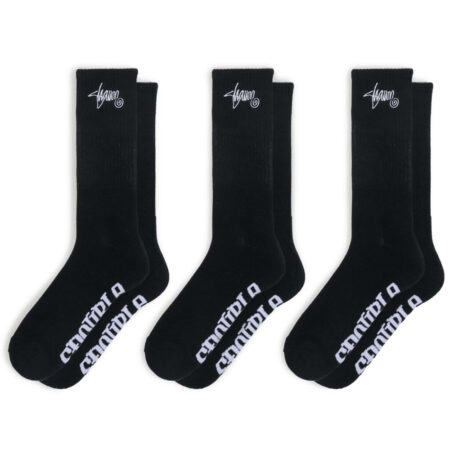 S/Double Standard Shawn Sock - 3 Pack - Black