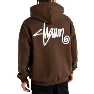 S/Double Shawn Script Hood - Chocolate