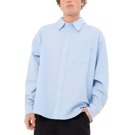 S/Double Oxford L/S Classic Shirt - Light Blue